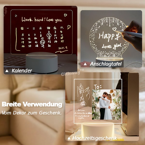 Cithway™ Wiederbeschreibbare LED-Licht-Zeichentafel