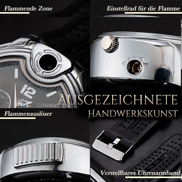 Cithway™ Luxuriöses nachfüllbares Feuerzeug Uhr
