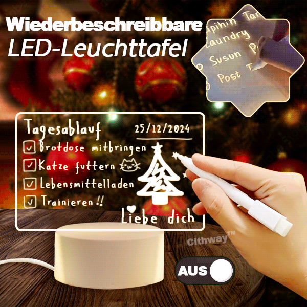 Cithway™ Wiederbeschreibbare LED-Licht-Zeichentafel