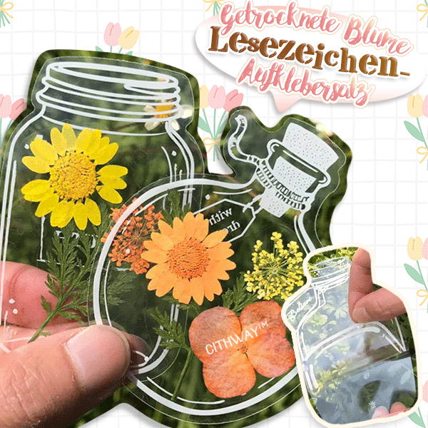 Cithway™ Getrocknete Blumen Lesezeichen-Aufklebersatz (20Stück)
