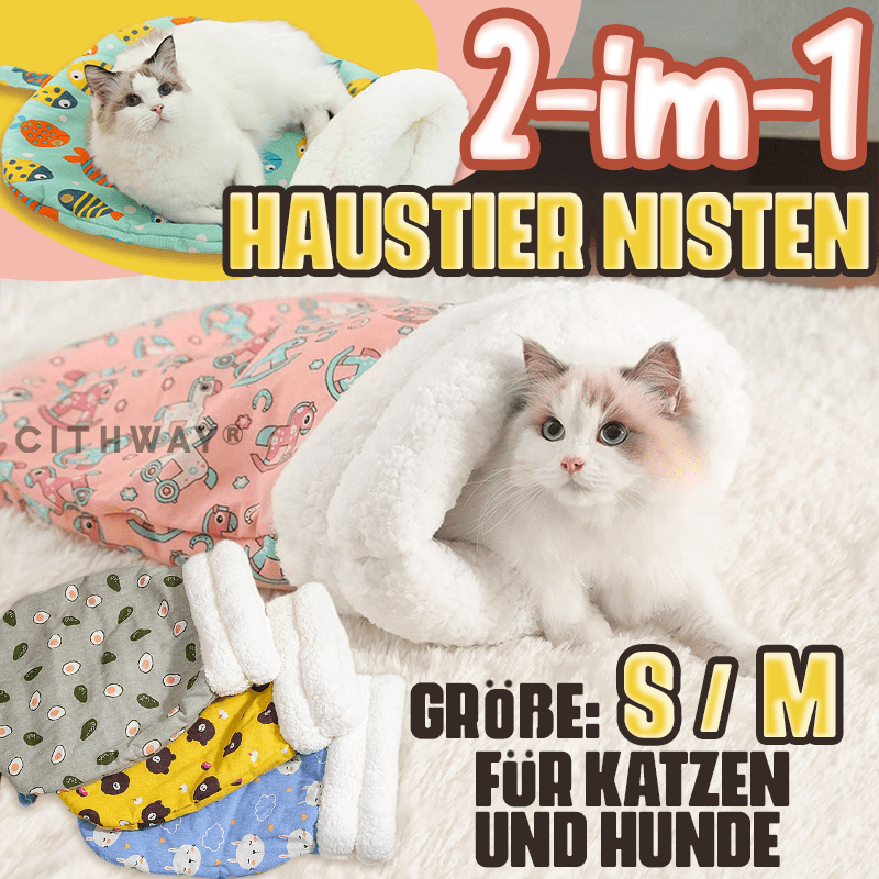 Cithway® 2-im-1 Gemütlich Haustier nisten für Katzen und kleine Hunde