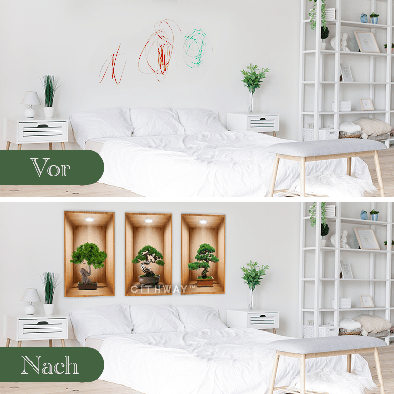 Selbstklebende 3D-Bonsai-Wandaufkleber