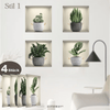 Cithway® Selbstklebende 3D-Pflanzen-Wandaufkleber