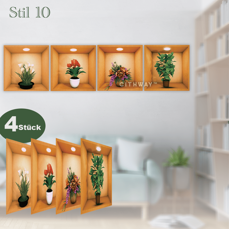 Selbstklebende 3D-Bonsai-Wandaufkleber