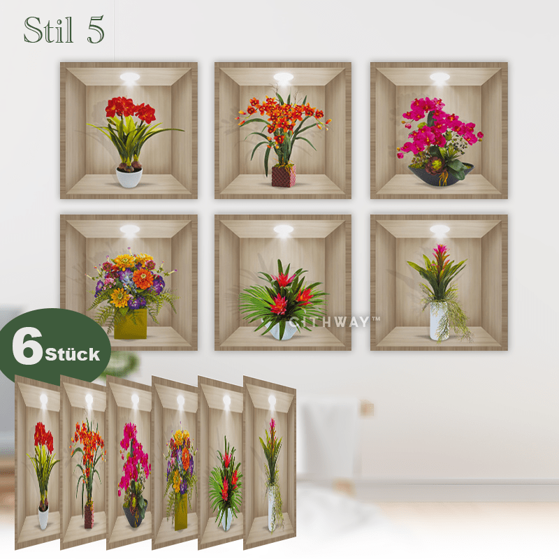 Selbstklebende 3D-Bonsai-Wandaufkleber