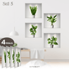 Cithway® Selbstklebende 3D-Pflanzen-Wandaufkleber