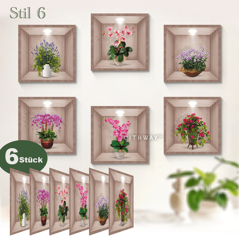 Selbstklebende 3D-Bonsai-Wandaufkleber
