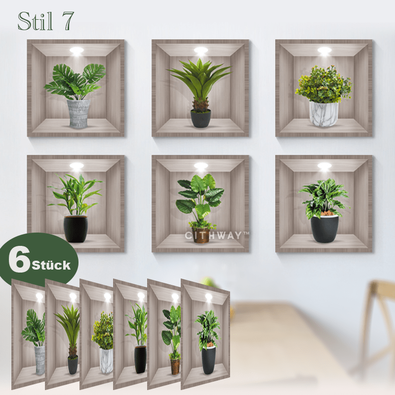 Selbstklebende 3D-Bonsai-Wandaufkleber