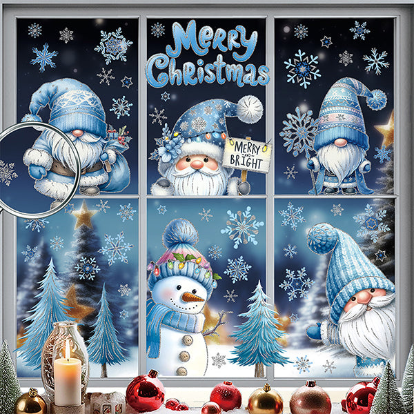Cithway™ Weihnachten Weihnachtsmann Fensteraufkleber (9 Blätter)